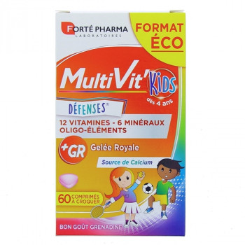 Multivit Kids Défenses x60cpr à croquer Forté Pharma