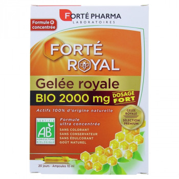 Forté Royal Gelée Royale Bio 2000mg x20 ampoules Forté Pharma