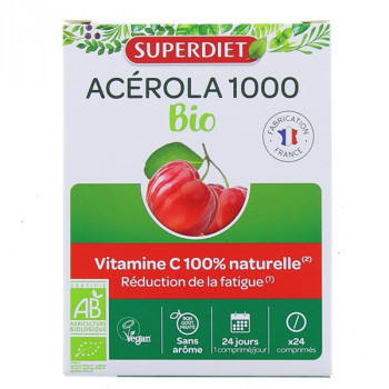 Acérola 1000 Bio x24cpr Superdiet