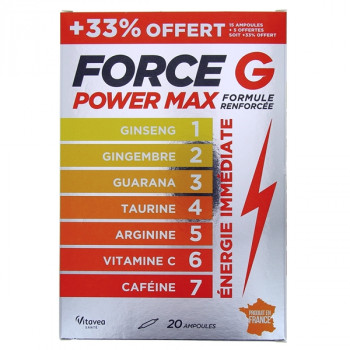 Force G Power Max x20 ampoules Vitavea