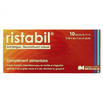 Ristabil Anti-fatigue x10 flacons 10ml Leurquin Mediolanum