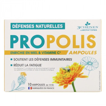 Propolis Défenses naturelles x10 ampoules 3 Chênes