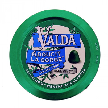 Valda Gommes Menthe Eucalyptus sans sucre 50g