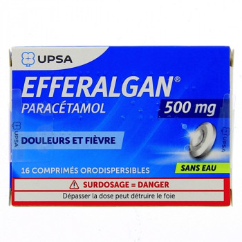 Efferalgan sans eau 500mg x16cpr orodispersibles