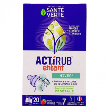 Actirub Enfant Hiver framboise x20 sachets Santé Verte