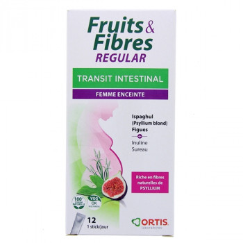 Fruits & Fibres Transit Intestinal Femmes Enceintes x12 sticks Ortis