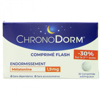 Chronodorm Mélatonine 1,9mg 2x30cpr Sublinguaux Iprad