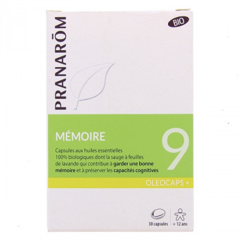 Oleocaps 9 Mémoire Bio x30 capsules Pranarôm