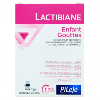 Lactibiane enfant Gouttes 30ml Pileje