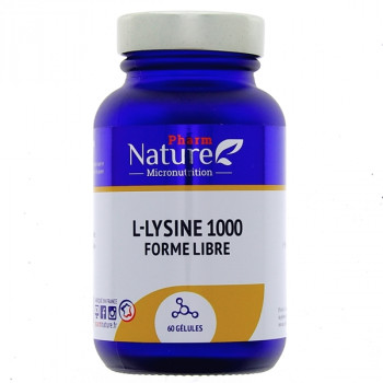L-Lysine 1000 Forme Libre x60 gélules Pharm Nature