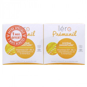 Léro Prémunil Système Immunitaire 4x30 capsules dont 1 mois offert