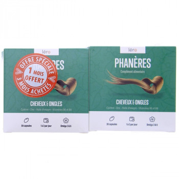 Léro Phanères Cheveux & Ongles 4x30 capsules dont 1 boîte offerte