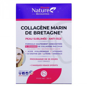 Collagène Marin de Bretagne Peau sublimée & Anti-âge 300 g Pharm Nature