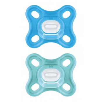 Comfort Sucettes silicone 0-2 mois Bleu x2 MAM