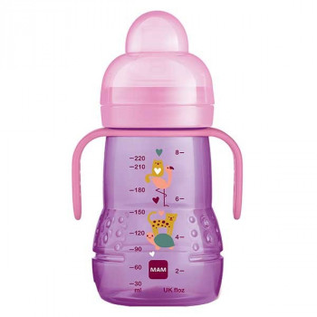 Biberon de transition Rose 220ml MAM