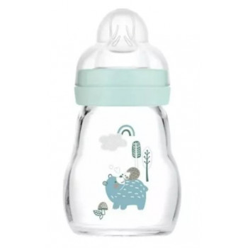 Biberon verre Débit 1 Forêt bleu 170ml MAM