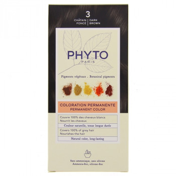 Phytocolor N°3 Châtain foncé Kit Coloration Permanente Phyto