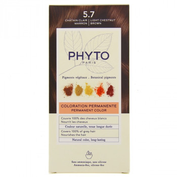 Phytocolor N°5.7 Châtain clair marron Kit Coloration Permanente Phyto