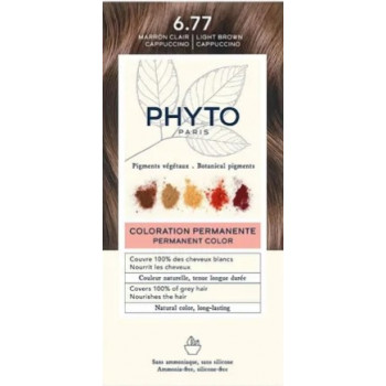 Phytocolor N°6.77 Marron clair cappuccino Kit coloration permanente Phyto