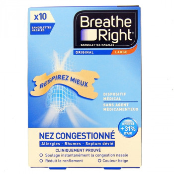Bandelettes Nasales Original x10 Breathe Right