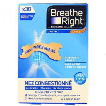 Bandelettes Nasales Original x30 Breathe Right