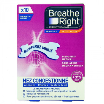 Bandelettes Nasales Sensitive x10 Breathe Right