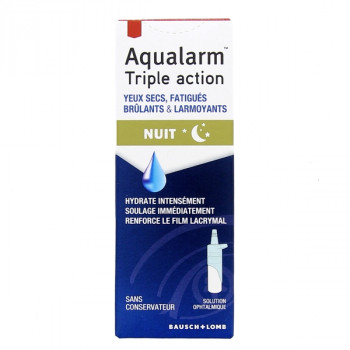 Aqualarm Triple Action Nuit 10ml Bausch + Lomb