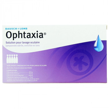 Ophtaxia lavage oculaire x10 unidoses Bausch + Lomb