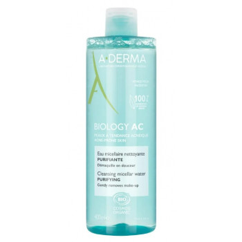 Biology AC Eau micellaire nettoyante purifiante Bio 400ml A-derma