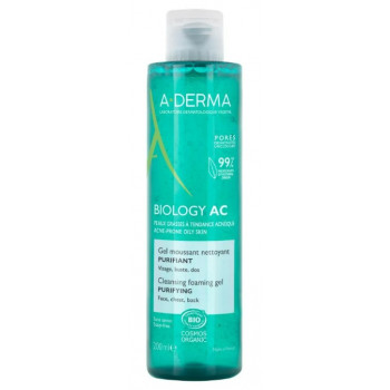 Biology AC Gel moussant nettoyant purifiant Bio 200ml Aderma