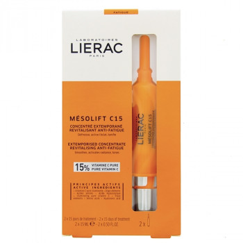 Mésolift C15 Concentré extemporané revitalisant anti-fatigue x2 ampoules Lierac