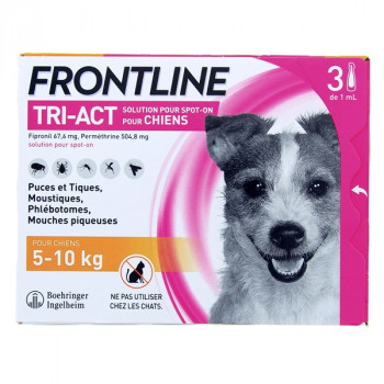 Frontline Tri-act Chien S (5-10 kg) x3 pipettes