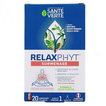 Relaxphyt Surmenage x20cpr sécables Santé Verte