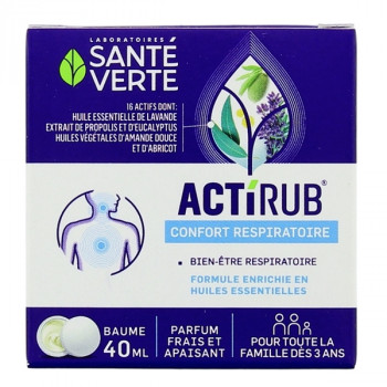 Actirub Confort Respiratoire Baume 40ml Santé Verte