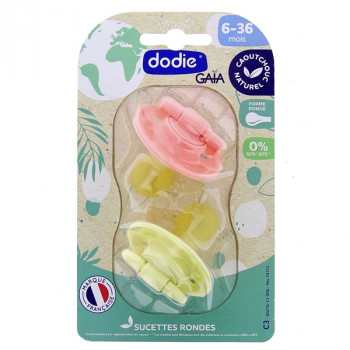 Sucettes rondes caoutchouc 6-36 mois Sous le soleil x2 Dodie