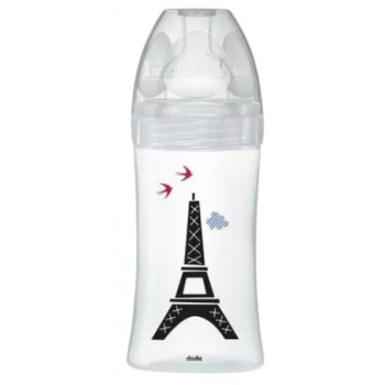 Biberon verre anti-colique Tétine plate Débit 2 Paris 270ml Dodie