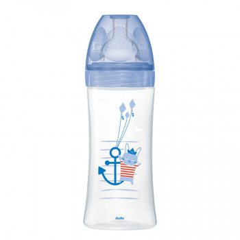 Biberon anti-colique Tétine plate Débit 3 Mer 330ml Dodie