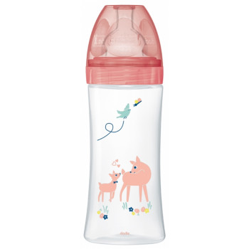 Biberon anti-colique Tétine plate Débit 3 Jardin 330ml Dodie