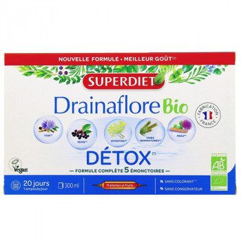 Drainaflore Détox x20 ampoules Superdiet