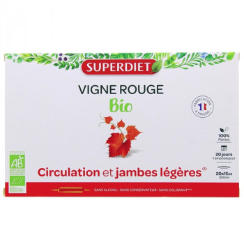 Vigne rouge Bio x20 ampoules Superdiet