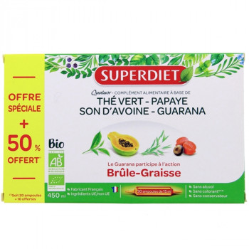 Quatuor Bio Brûle-Graisse x20 ampoules +10 offertes Superdiet