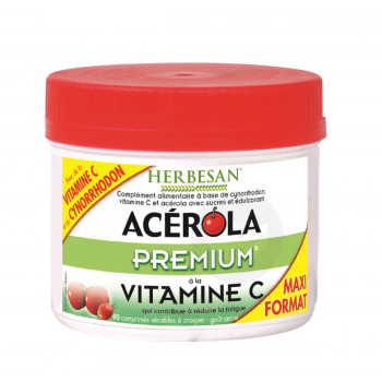 Acérola Premium Maxi Pot x90cpr sécables à croquer Herbesan