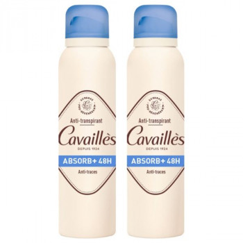 Déodorant Spray ABSORB+ 48h 2x150ml Cavaillès