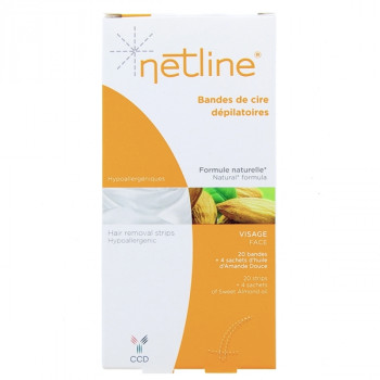 Netline Bandes de cire dépilatoires visage x20 CCD