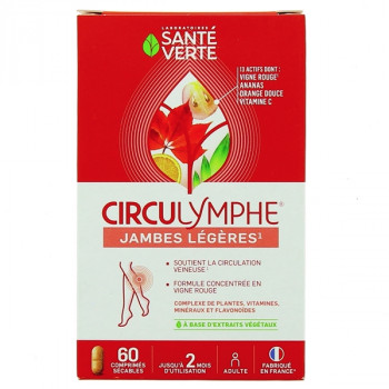 Circulymphe Jambes légères x60cpr sécables Santé verte