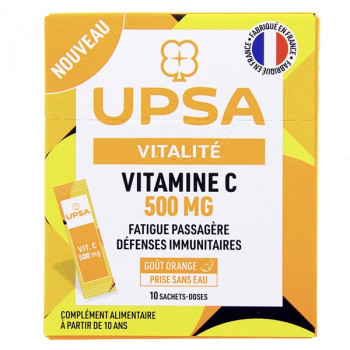 Vitamine C 500mg Vitalité x10 sachets UPSA