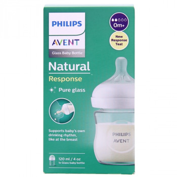 Biberon en verre Natural Response 0m+ 120ml Avent