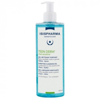 TEEN DERM Gel Sensitive nettoyant purifiant 400ml Isispharma
