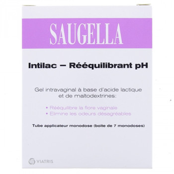 Gel Intilac Rééquilibrant pH x7 monodoses Saugella
