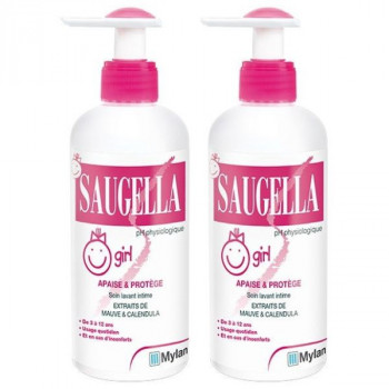 Girl Soin Lavant Intime Apaise & Protège 2x200ml Saugella